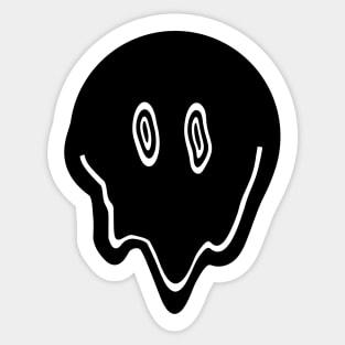 Smile Melt - Black and White Sticker